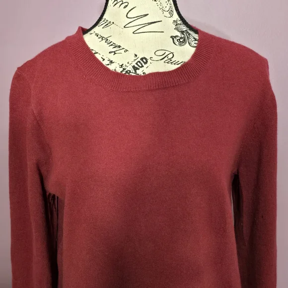 J. Crew Mercantile Red Crew Neck Sweater L Minimalist - Picture 4 of 10
